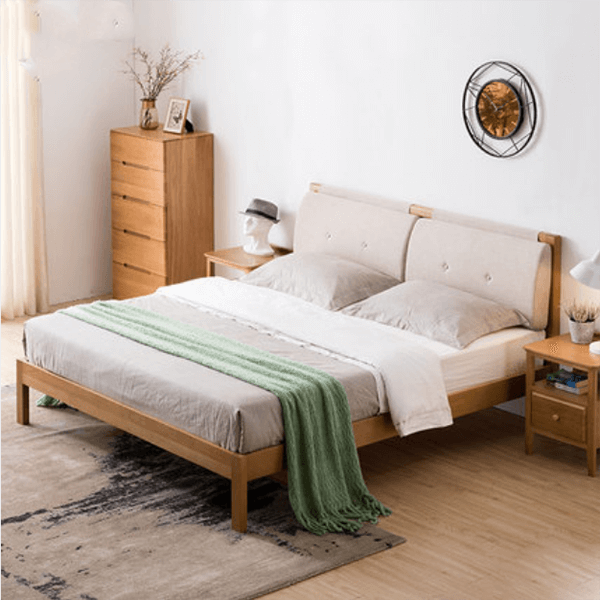 Giường ngủ gỗ tự nhiên kiểu dáng hiện đại