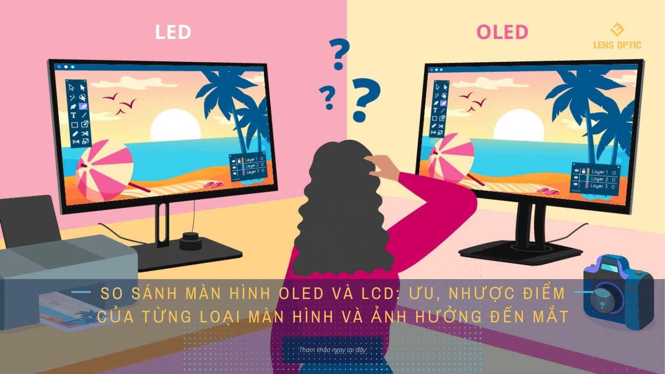 SO SÁNH MÀN HÌNH OLED VÀ LCD: ƯU, NHƯỢC ĐIỂM CỦA TỪNG LOẠI MÀN HÌNH VÀ ẢNH HƯỞNG ĐẾN MẮT