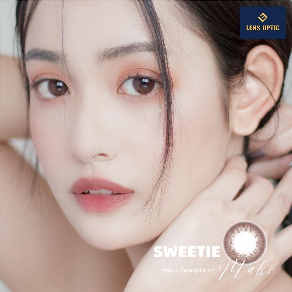Kính áp tròng SEED 1 ngày - Màu Sweetie Make, lens SEED eye coffret 1 day UV- Lens Optic