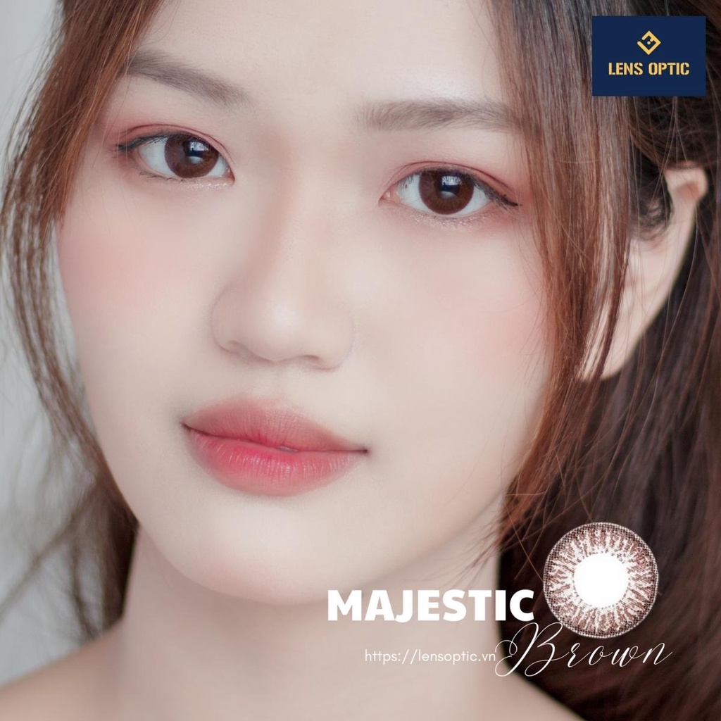 Kính giãn tròng Freshkon Alluring dùng 3 tháng - Majestic Brown