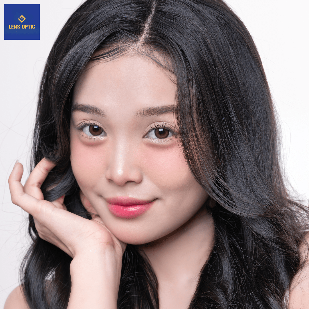 Kính áp tròng Lensgraphy 1 ngày màu Sweet Circle Brown - Lens Optic