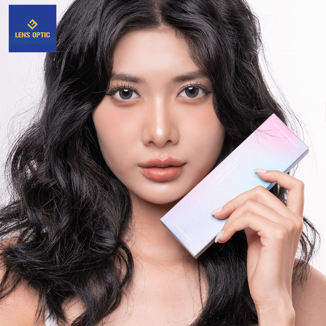 Kính áp tròng Lensgraphy 1 ngày màu Sweet Circle Gray - Lens Optic