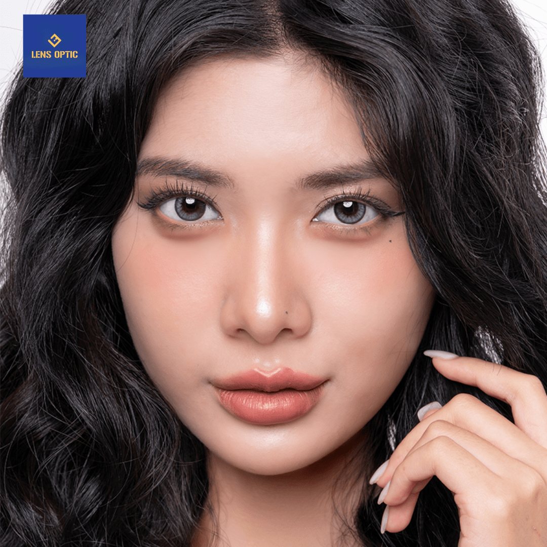 Kính áp tròng Lensgraphy 1 ngày màu Shyring Gray - Lens Optic