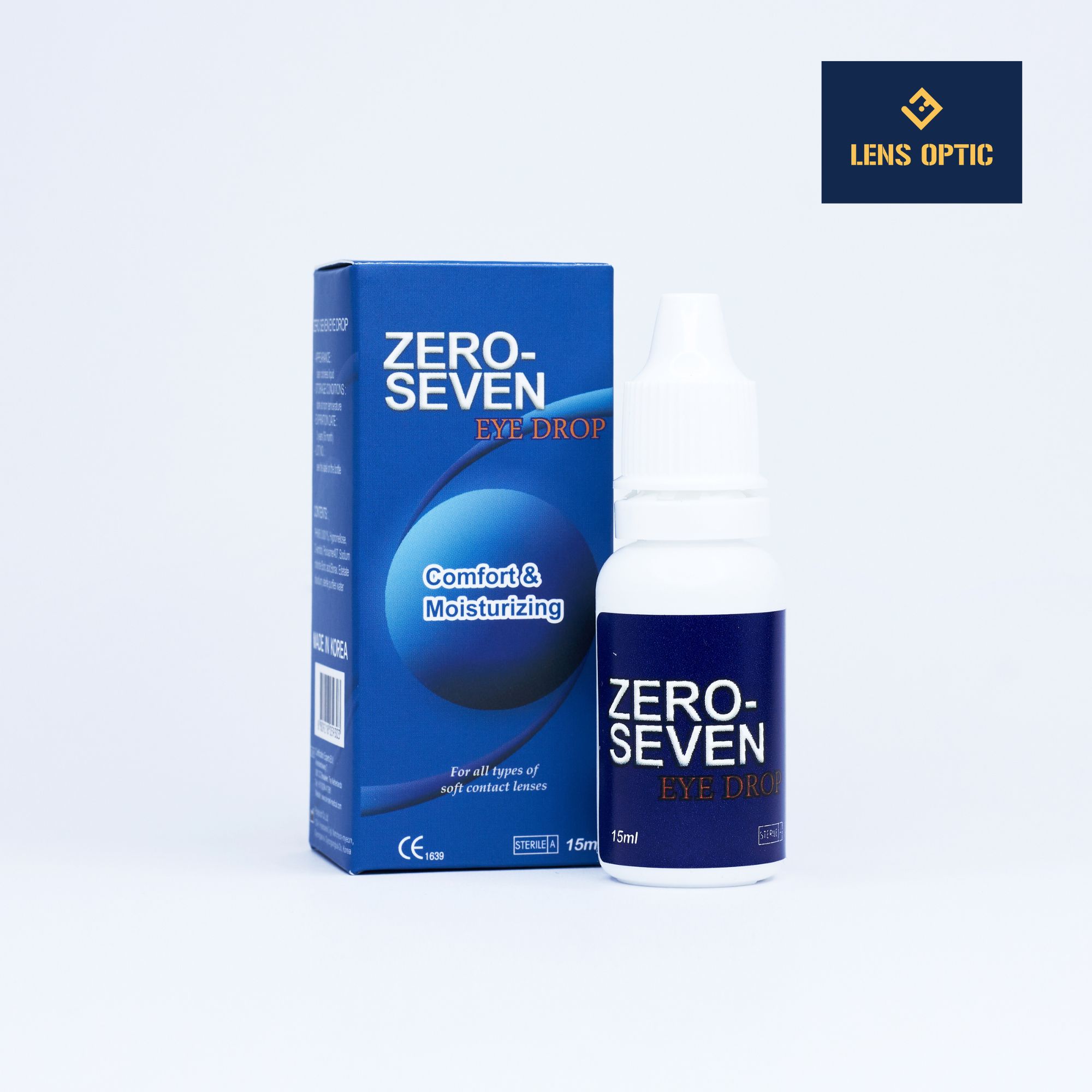 Nước nhỏ mắt Lens Zero Seven 15ml - Nước mắt nhân tạo cho kính áp tròng 