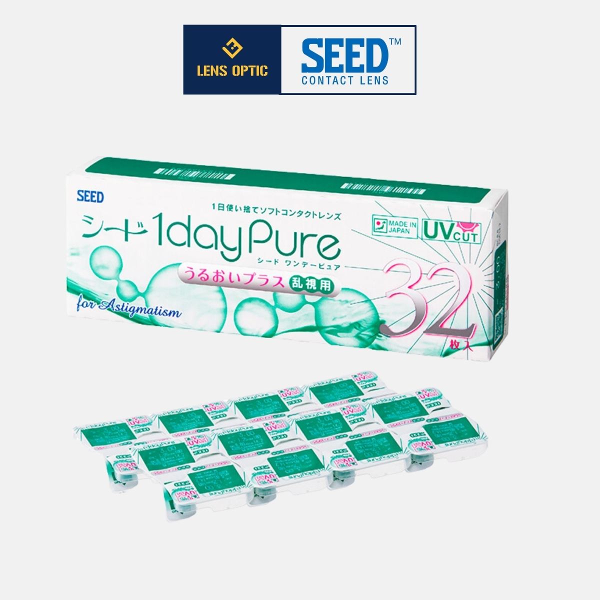 Kính áp tròng SEED cận loạn dùng 1 ngày, SEED 1DayPure For Astigmatism