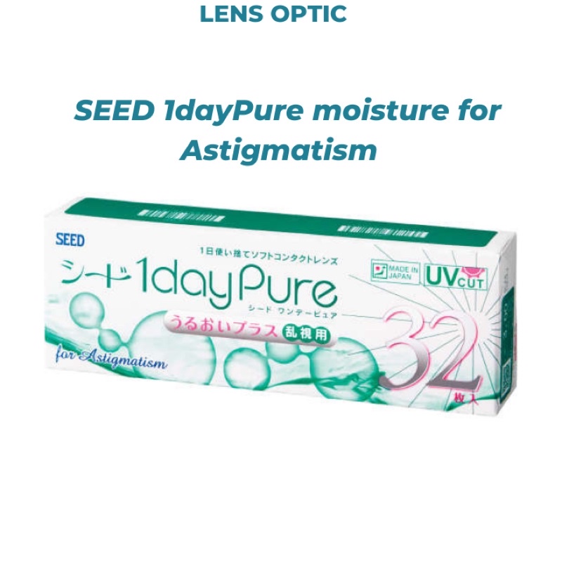 Lens SEED 1day Pure for Astigmatism - Kính áp tròng cận loạn 1 ngày không màu