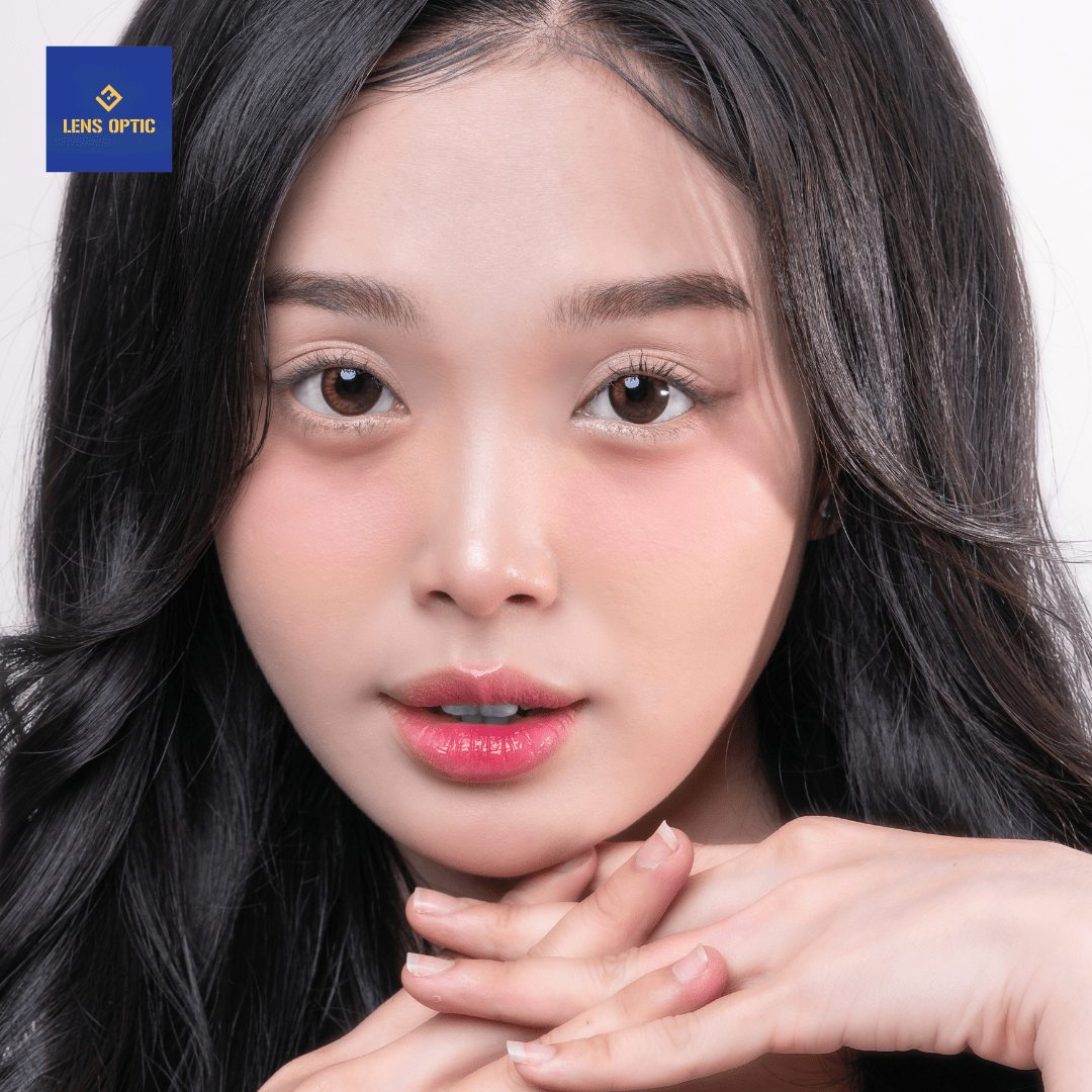 Kính áp tròng Lensgraphy 1 ngày màu Shyring Brown - Lens Optic