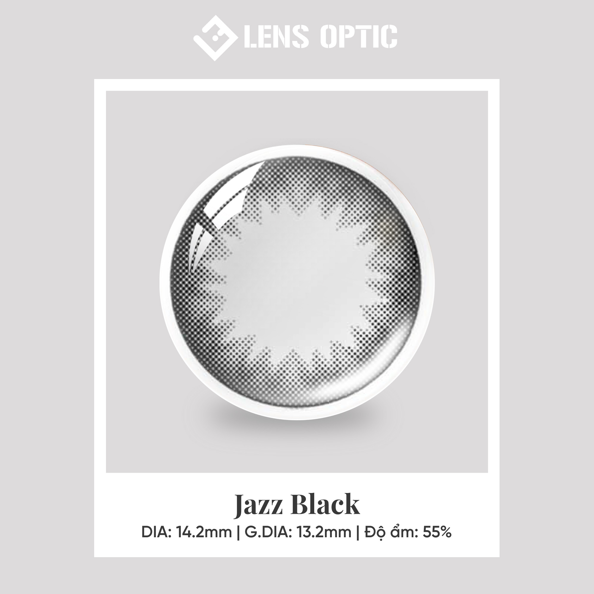 Kính Áp Tròng 1 Ngày Jazz Black Clalen Iris – Lens Màu Đen Có Độ Cận