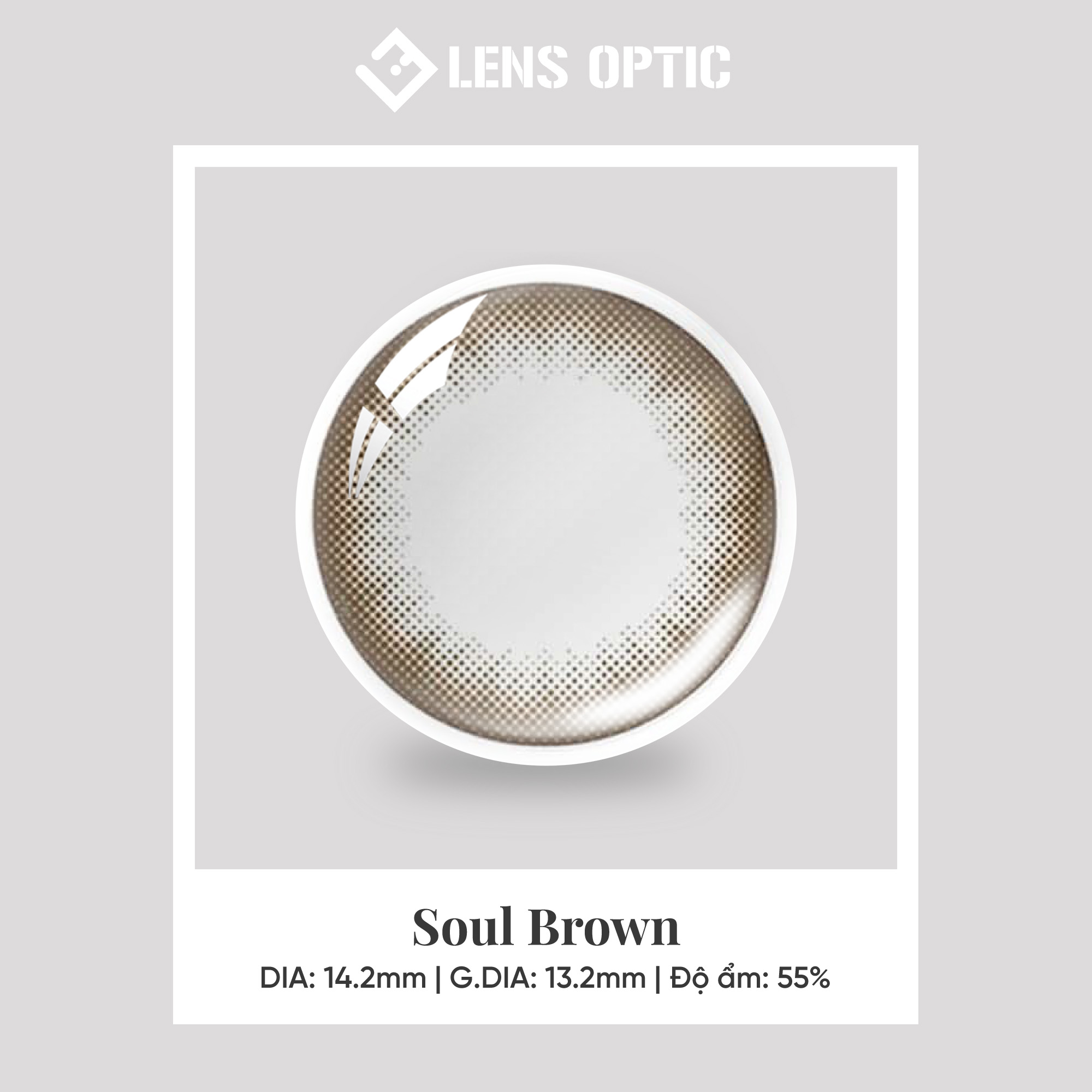 KÍNH ÁP TRÒNG 1 NGÀY SOUL BROWN CLALEN IRIS – Lens Nâu Tự Nhiên Cho Mắt Cận