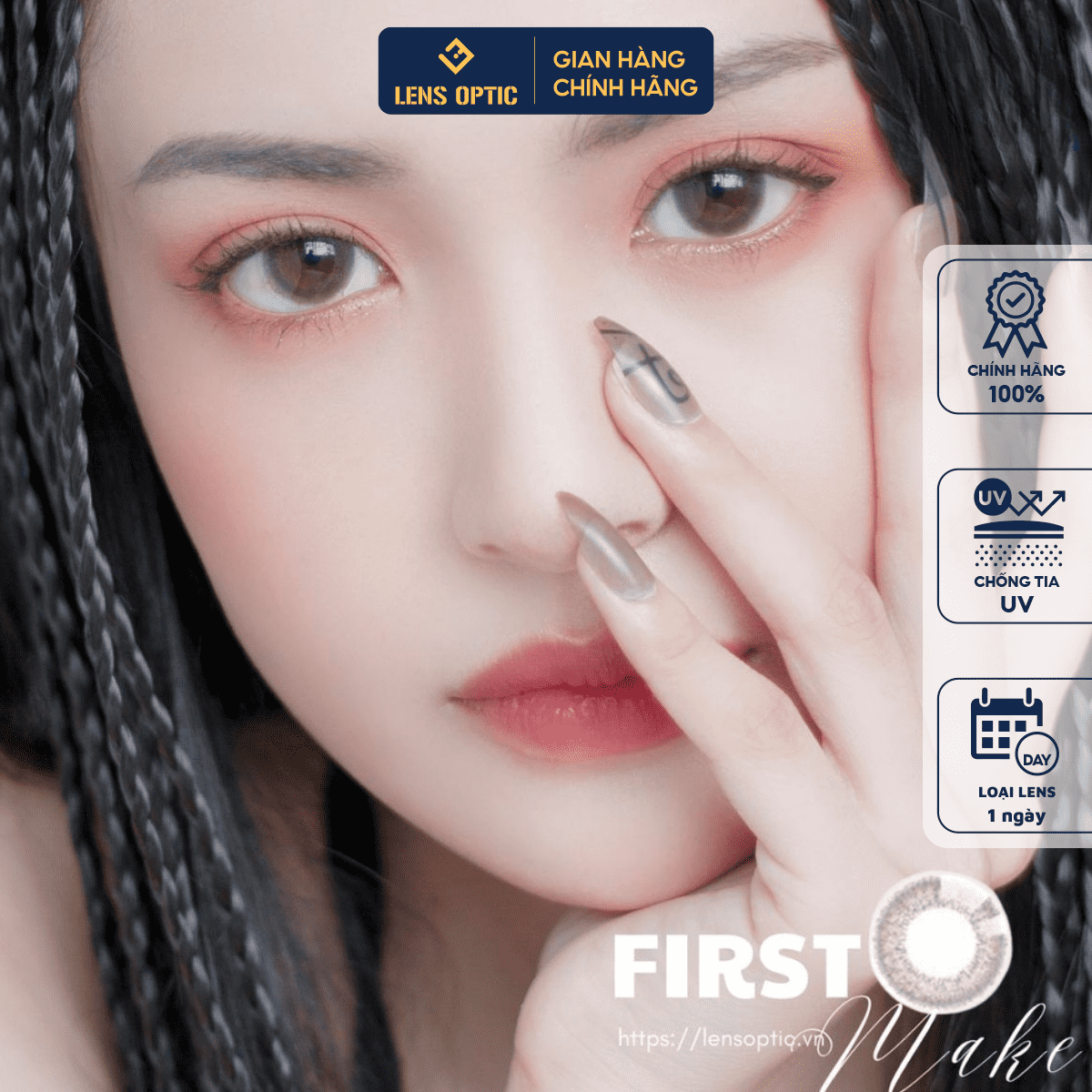 Kính áp tròng SEED 1 ngày màu First Make, lens SEED Eye coffret 1 day UV