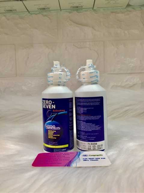 Nước ngâm kính áp tròng Zero Seven 160ml -  Sạch Sâu, Khử Trùng