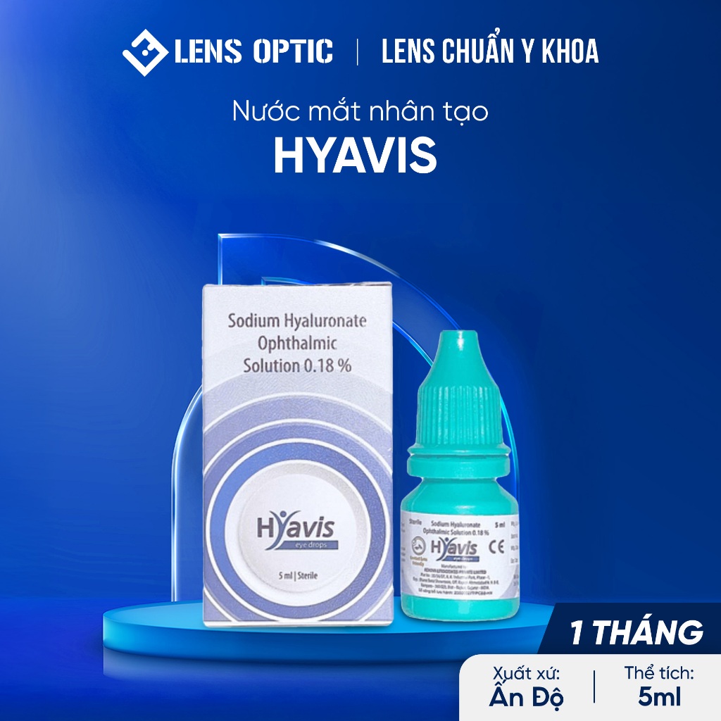Nước Nhỏ Mắt Nhân Tạo HYAVIS 5ml - Cấp ẩm dành cho kính áp tròng