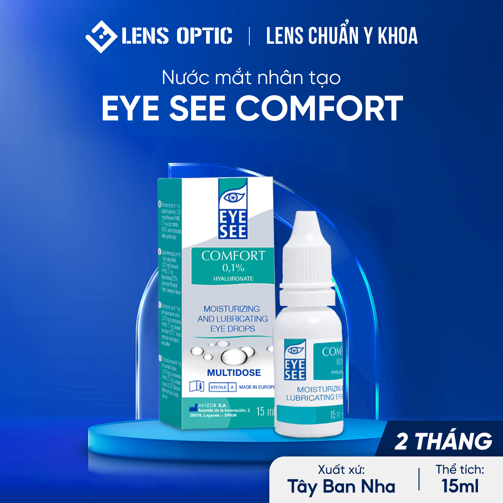 Nước Nhỏ Mắt EYE SEE COMFORT 0.1% | Giữ Ẩm, Làm Dịu Mắt Khi Đeo Lens