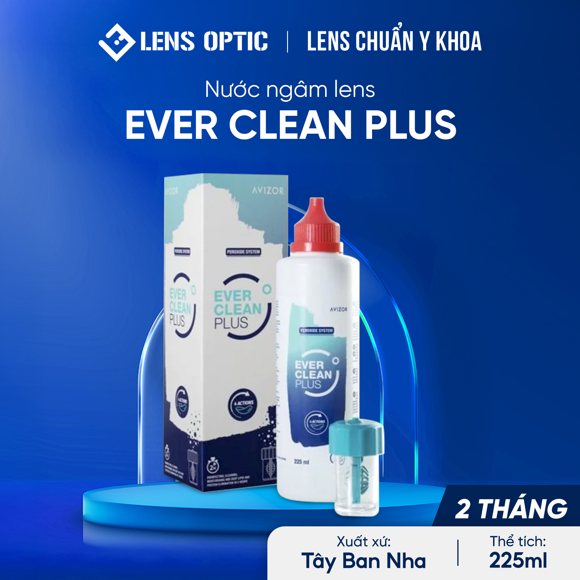 Dung dịch ngâm, vệ sinh và khử khuẩn Avizor Ever Clean Plus cho kính áp tròng