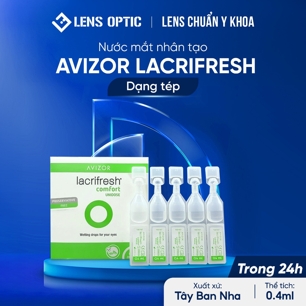Nước Mắt Nhân Tạo Avizor Dạng Tép 0.4ml - Không Chất Bảo Quản