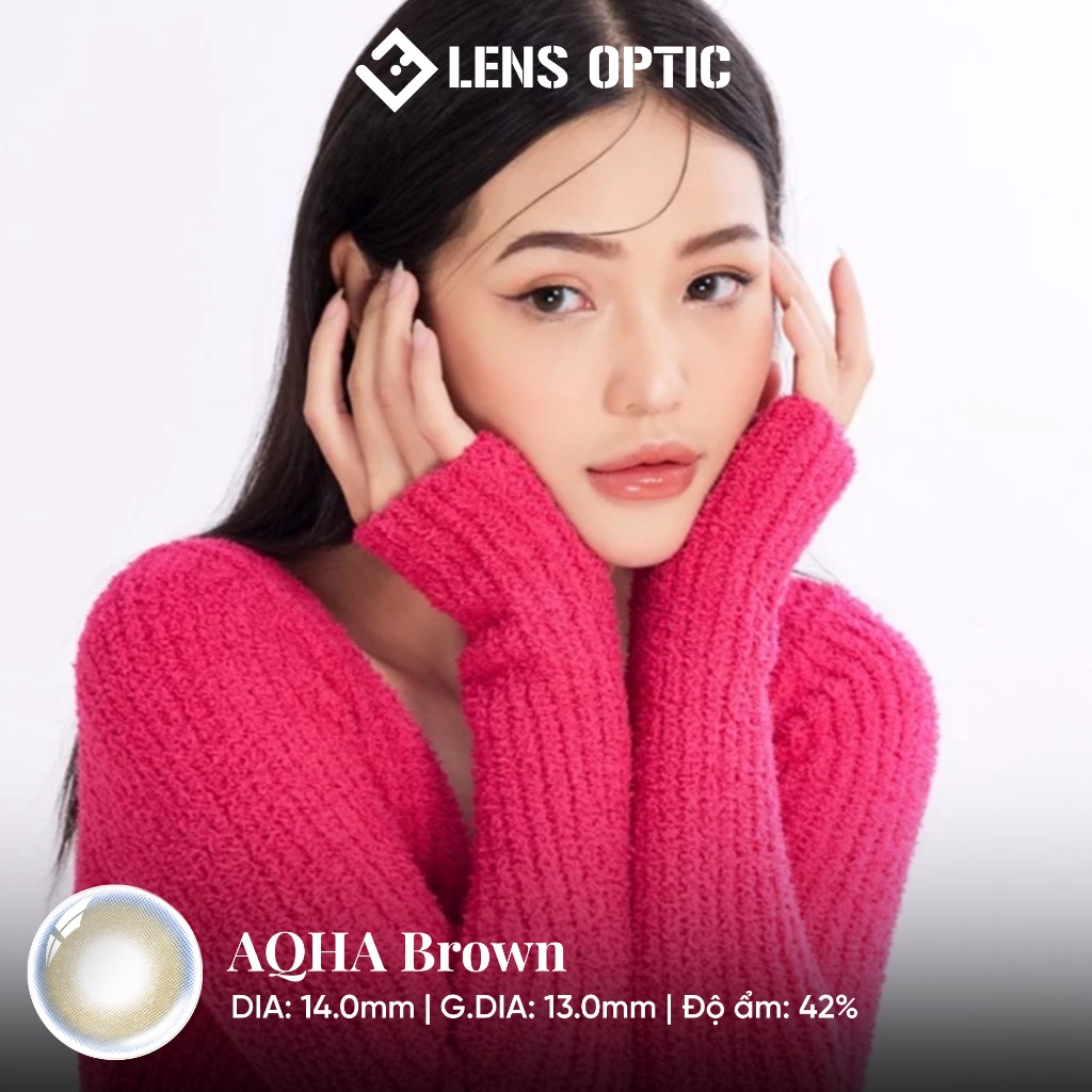Kính áp tròng 6 tháng màu AQHA Brown, Lens Sắc Nâu Trầm Quý Phái