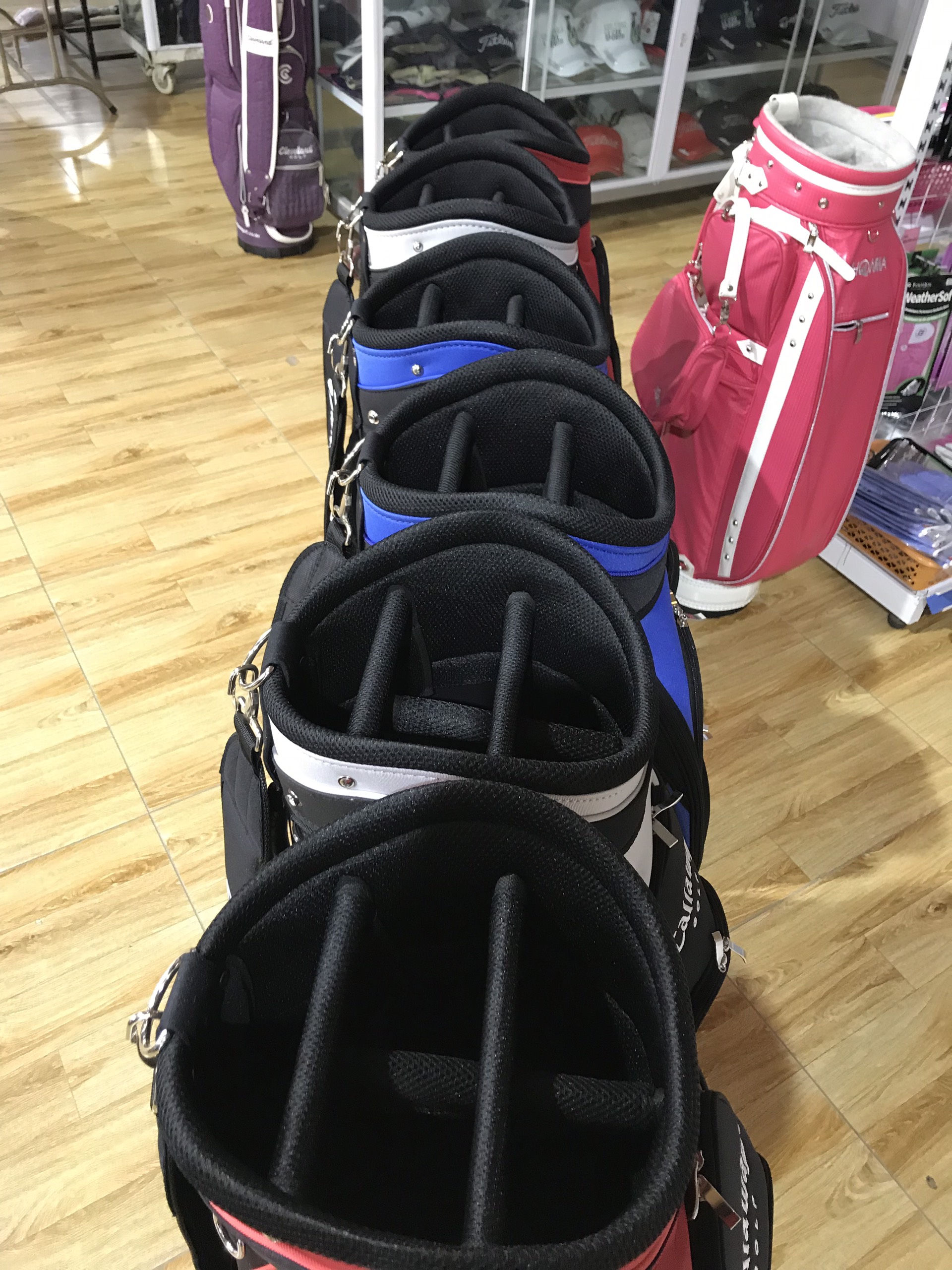 túi gậy golf vải siêu nhẹ các thương hiệu taylormade, callawy -shop golf hồng nhung