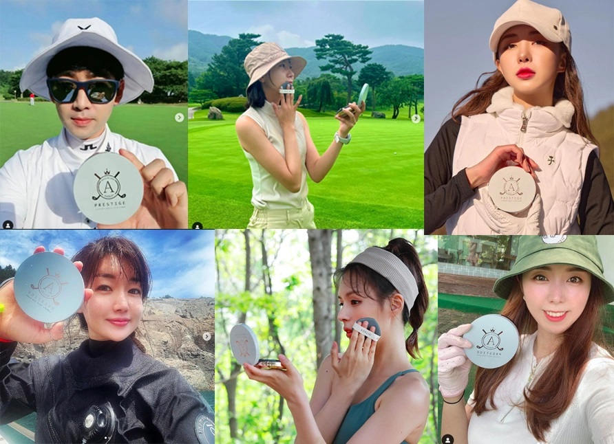 Phấn chống nắng cao cấp cho người chơi Golf – Adelio Luxury Golf Sun Cushion shop golf hồng nhung