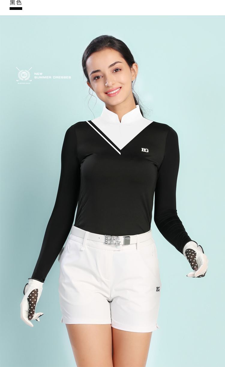 áo golf nữ BLK TEE golf BG chính hãng thoáng khí 4 mùa shop golf hồng nhung