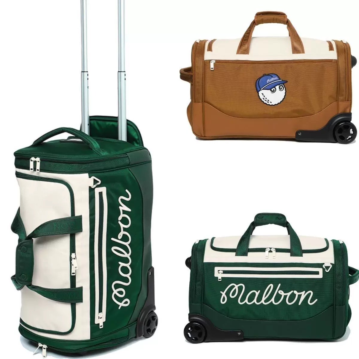 túi đựng đồ bánh xe kéo malbon new shop golf hồng nhung 19th hole