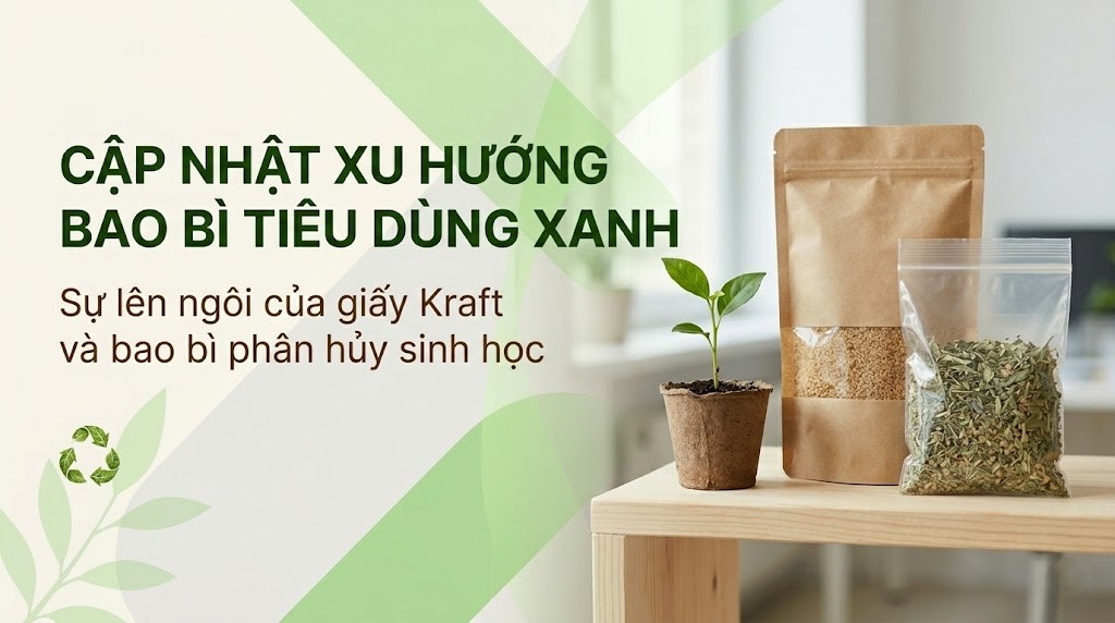 Cập nhật xu hướng bao bì tiêu dùng xanh: Sự lên ngôi của giấy Kraft và bao bì phân hủy sinh học