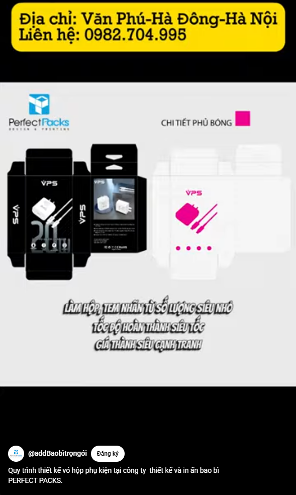 Quy trình thiết kế vỏ hộp phụ kiện tại công ty thiết kế và in ấn bao bì PERFECT PACKS.