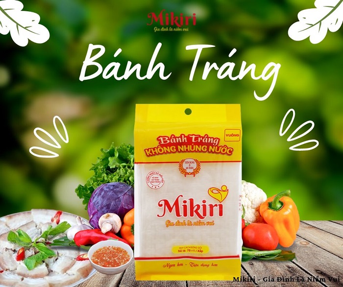 Bánh tráng không nhúng nước Mikiri chất lượng hàng đầu Banh-trang