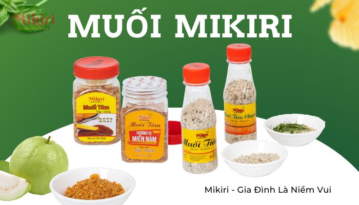 Dòng muối gia vị Mikiri đang cung ứng đến thị trường Muoi-mikiri