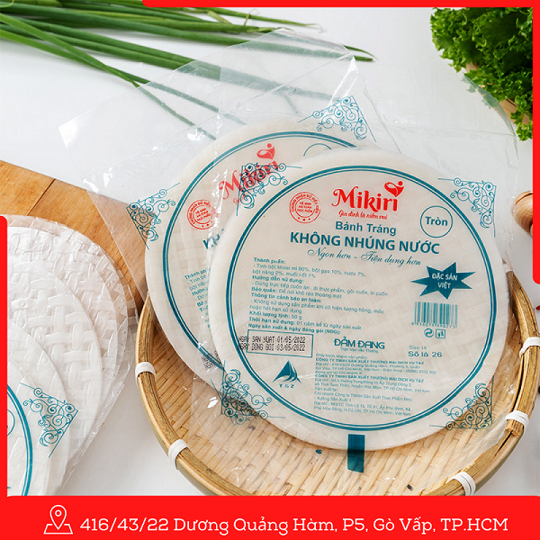 Bánh tráng không nhúng nước tròn 26 lá/ Rice Paper 26 pieces | Mikiri