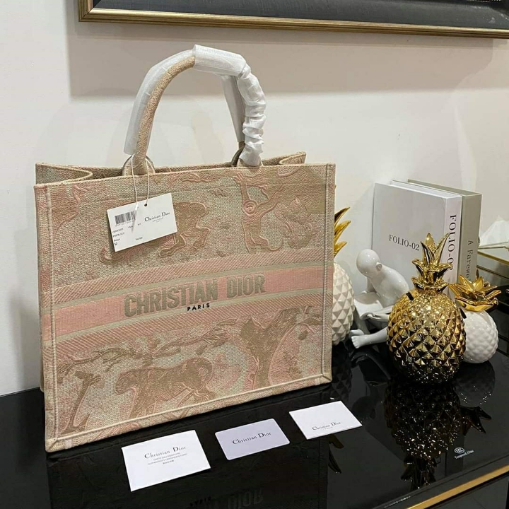 Dior Gift Bag White with Grey Logo 27cm x 23cm x 11cm  eBay