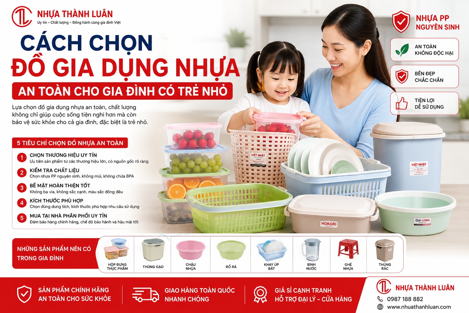 Cách Chọn Đồ Gia Dụng Nhựa An Toàn Cho Gia Đình Có Trẻ Nhỏ
