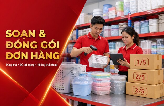 Quy Trình Soạn Và Đóng Gói Đơn Hàng Gia Dụng: Tránh Nhầm, Thiếu Và Thất Thoát