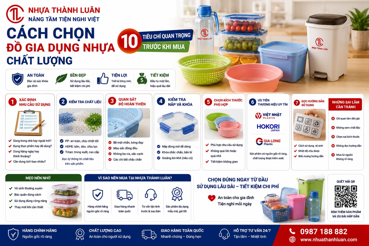 CÁCH CHỌN ĐỒ GIA DỤNG NHỰA CHẤT LƯỢNG: 10 TIÊU CHÍ KHÔNG NÊN BỎ QUA