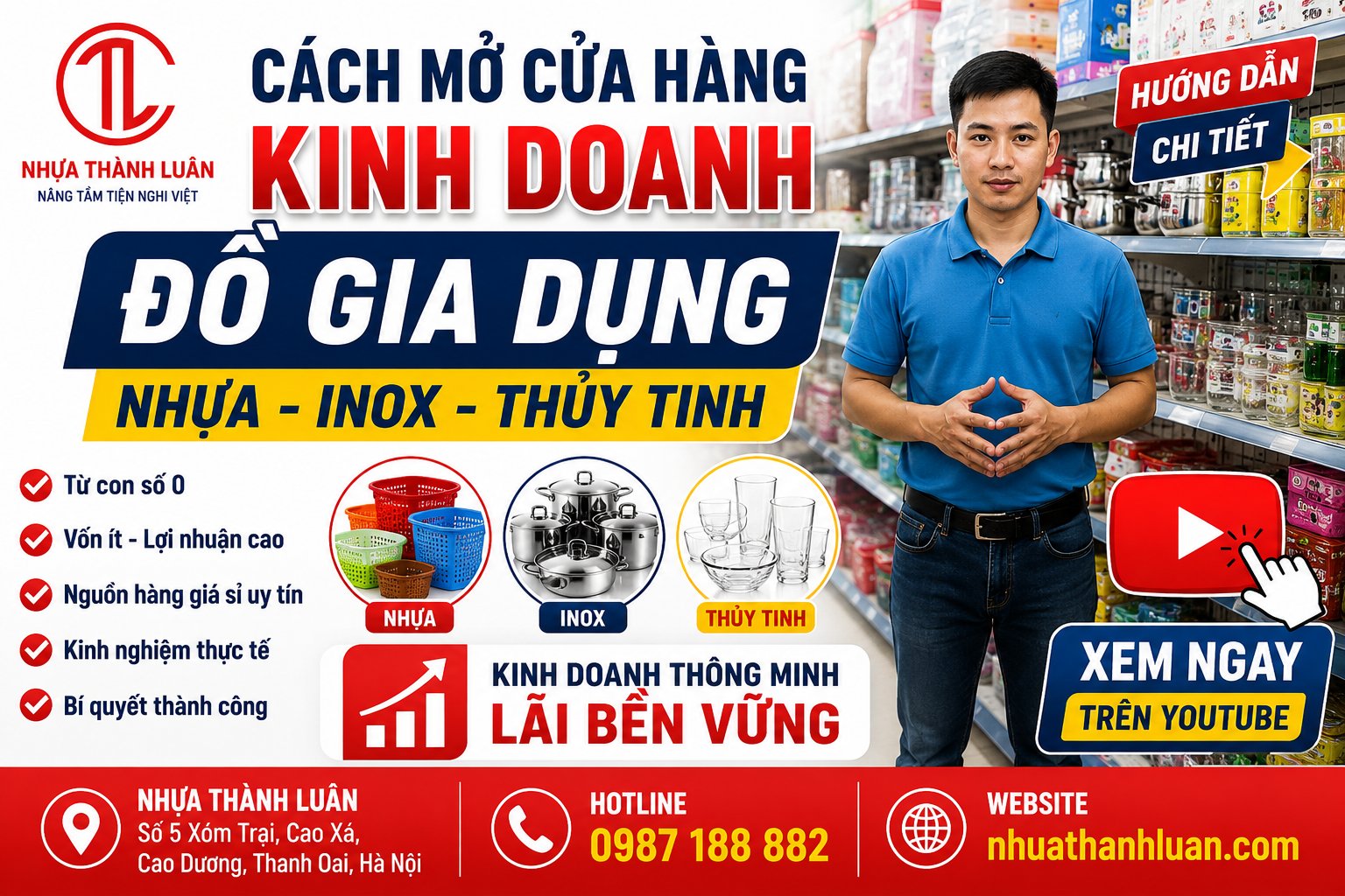 Cách Mở Cửa Hàng Kinh Doanh Đồ Gia Dụng Nhựa, Inox, Thủy Tinh Từ Con Số 0