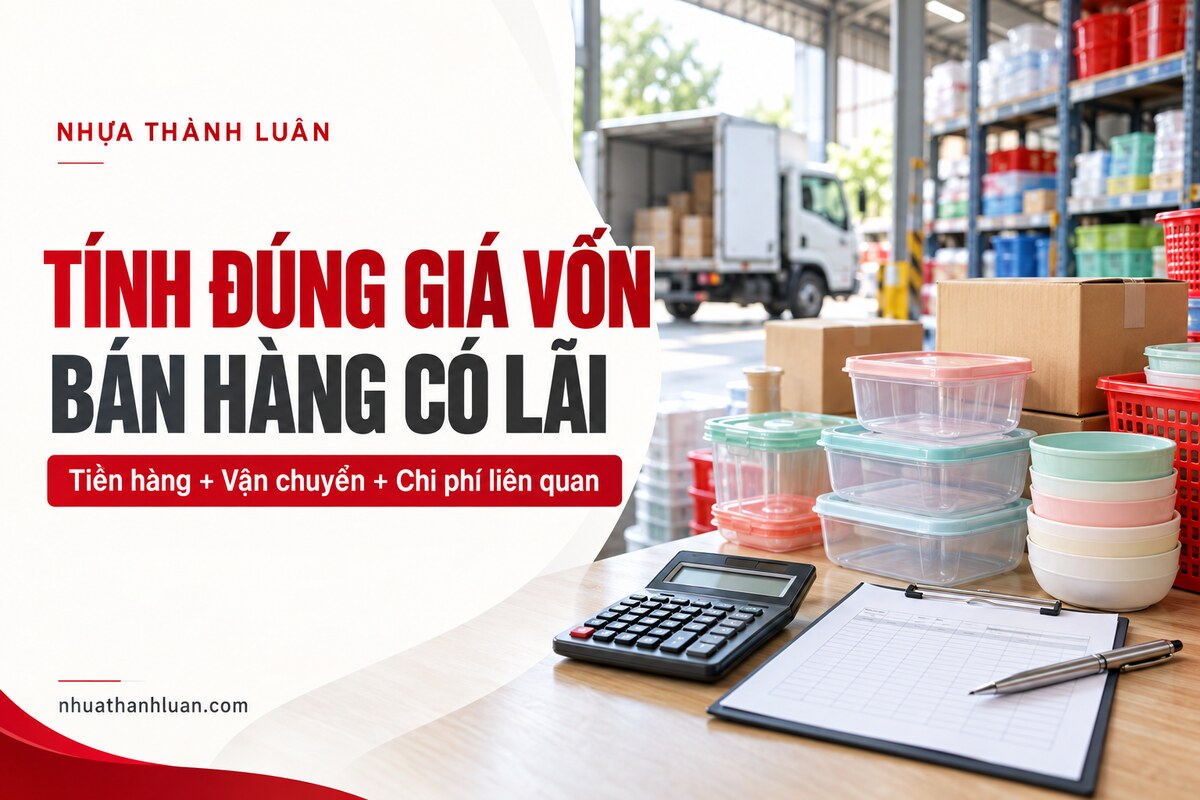 Cách tính giá vốn hàng gia dụng nhập sỉ: Phân bổ phí vận chuyển để bán có lãi