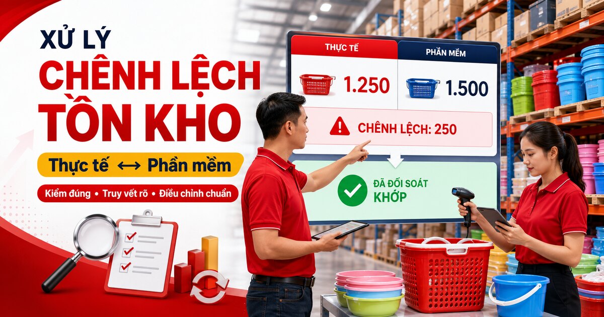 Cách Xử Lý Chênh Lệch Tồn Kho Giữa Thực Tế Và Phần Mềm