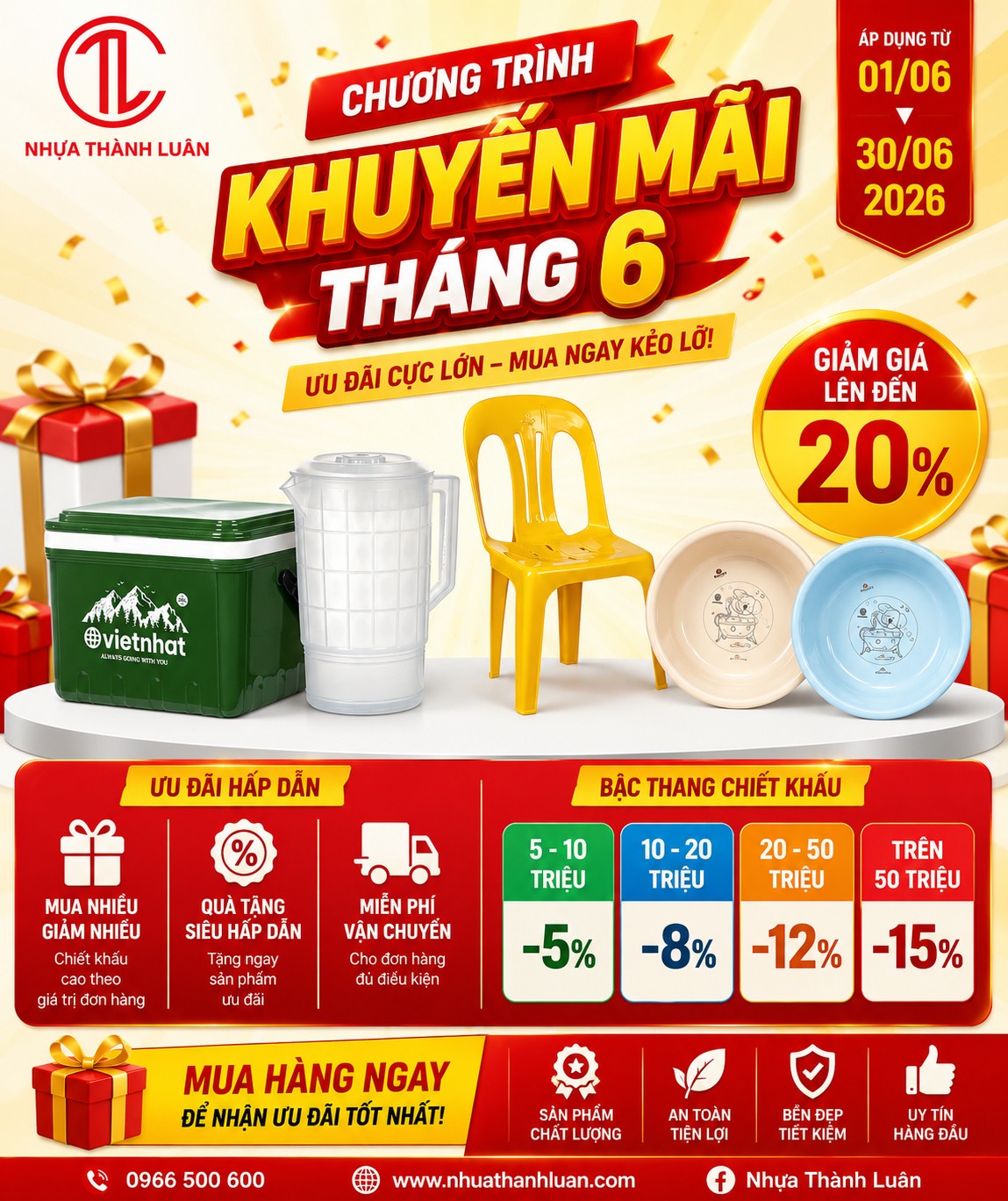 🎉 CHƯƠNG TRÌNH KHUYẾN MÃI THÁNG 6/2026