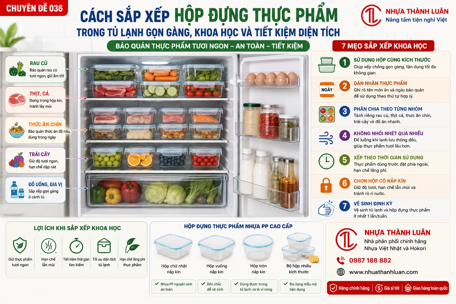 Cách Sắp Xếp Hộp Đựng Thực Phẩm Trong Tủ Lạnh Gọn Gàng, Khoa Học Và Tiết Kiệm Diện Tích