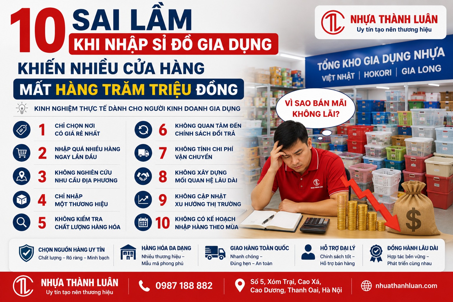 10 Sai Lầm Khi Nhập Sỉ Đồ Gia Dụng Khiến Nhiều Cửa Hàng Mất Hàng Trăm Triệu Đồng