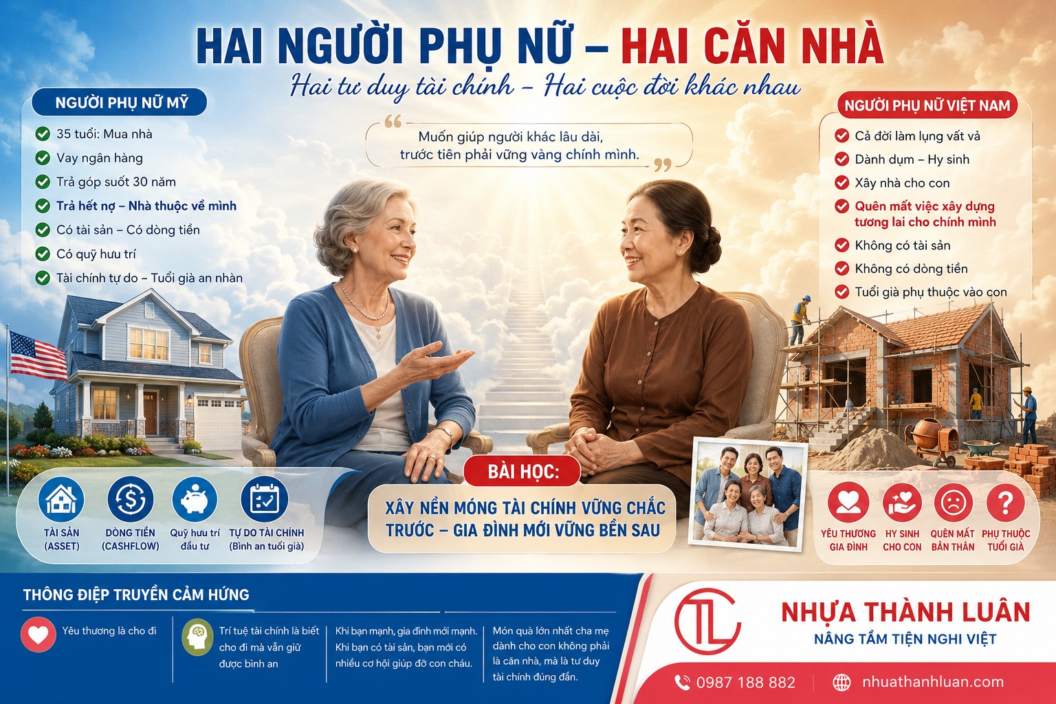 HAI NGƯỜI PHỤ NỮ VÀ HAI CĂN NHÀ