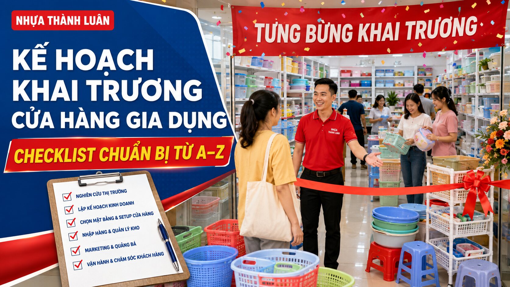 Kế Hoạch Khai Trương Cửa Hàng Gia Dụng: Checklist Chuẩn Bị Từ A–Z