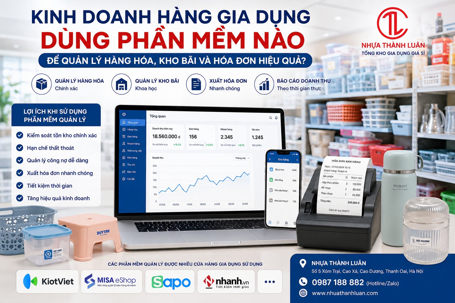 Kinh Doanh Hàng Gia Dụng Thường Dùng Phần Mềm Nào Để Quản Lý Hàng Hóa, Kho Bãi Và Hóa Đơn?