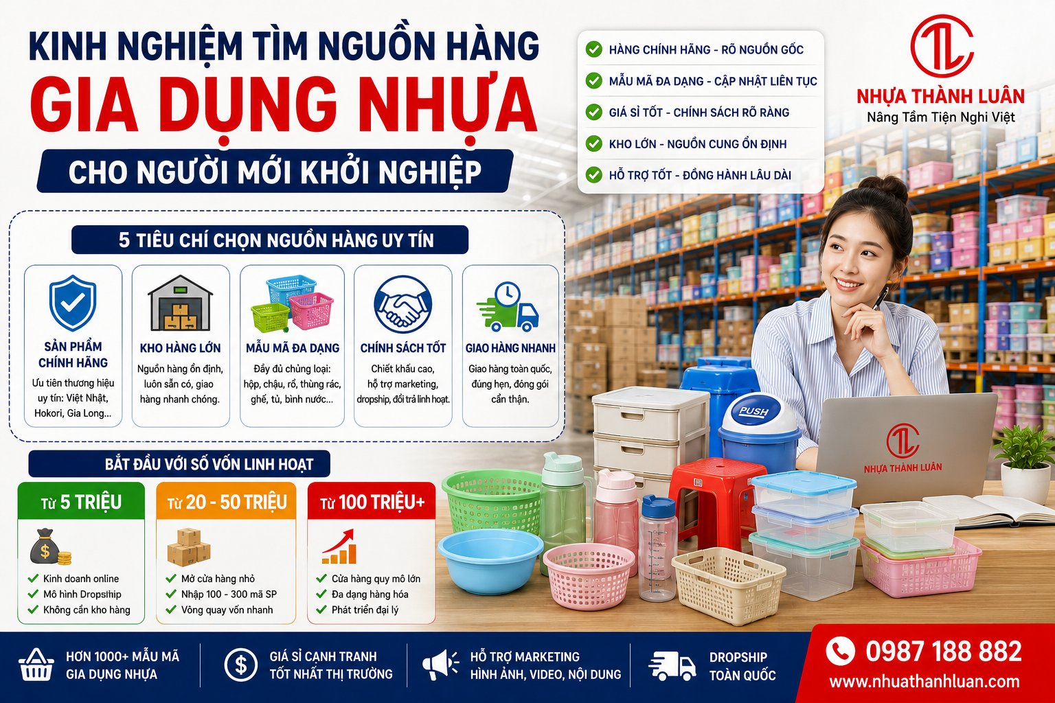 Kinh Nghiệm Tìm Nguồn Hàng Gia Dụng Nhựa Cho Người Mới Khởi Nghiệp Năm 2026