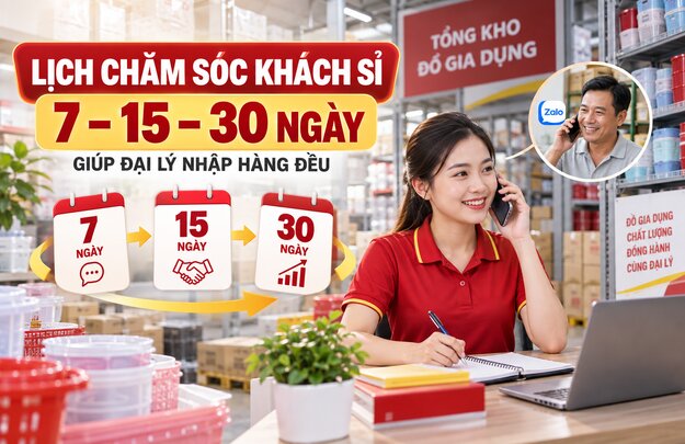 Cách Xây Dựng Lịch Chăm Sóc Khách Sỉ 7–15–30 Ngày Giúp Đại Lý Nhập Hàng Đều