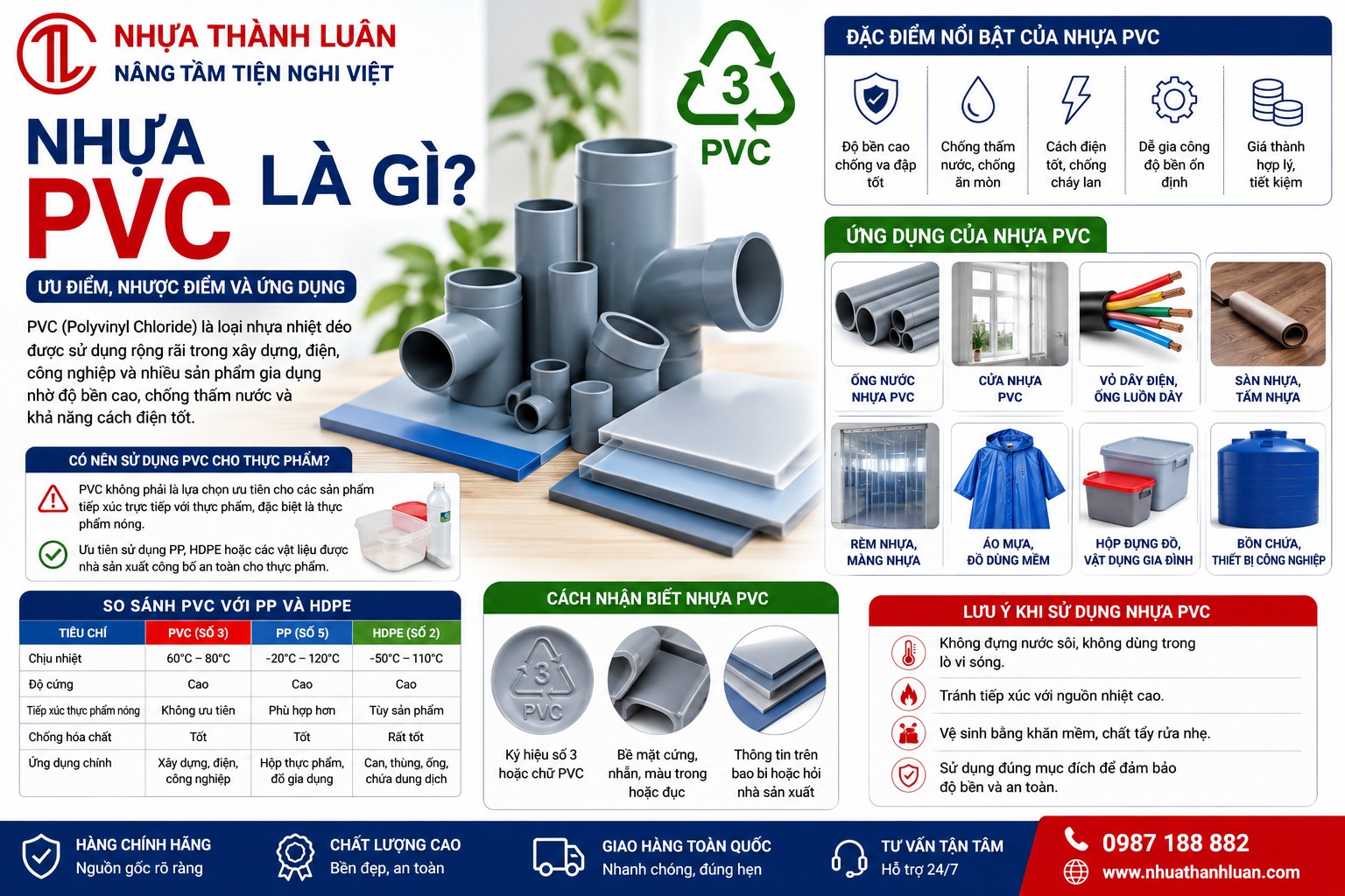 NHỰA PVC LÀ GÌ? ƯU ĐIỂM, NHƯỢC ĐIỂM VÀ NHỮNG LƯU Ý KHI SỬ DỤNG