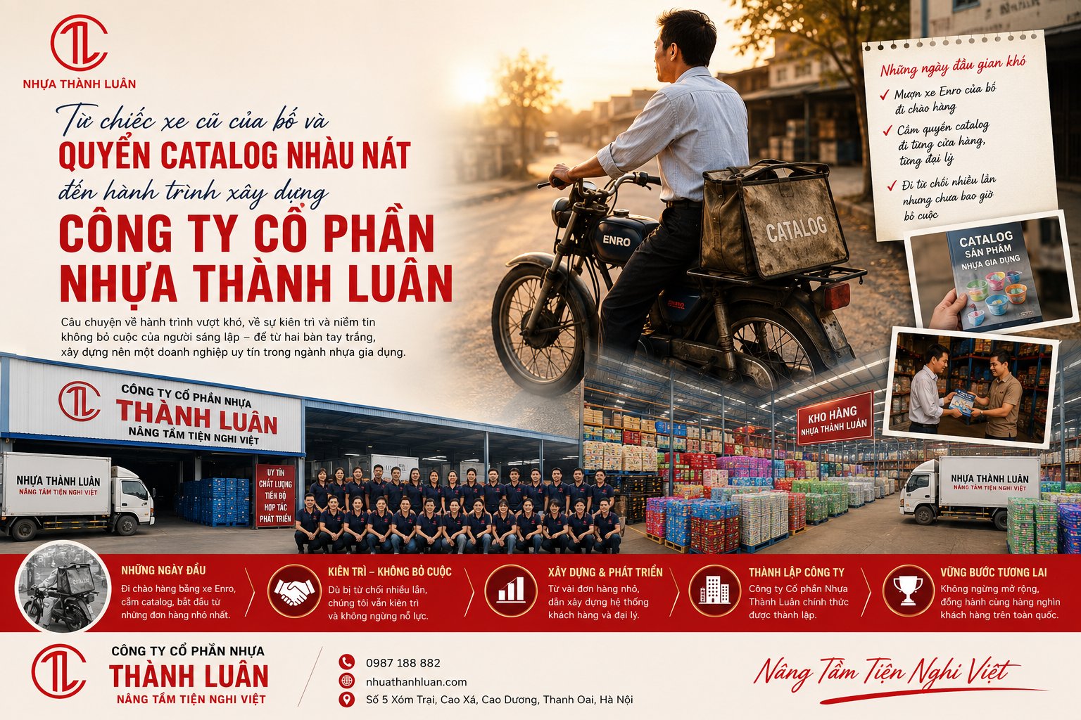 Từ Chiếc Xe Cũ Của Bố Và Quyển Catalog Nhàu Nát Đến Hành Trình Xây Dựng Công Ty Cổ Phần Nhựa Thành Luân