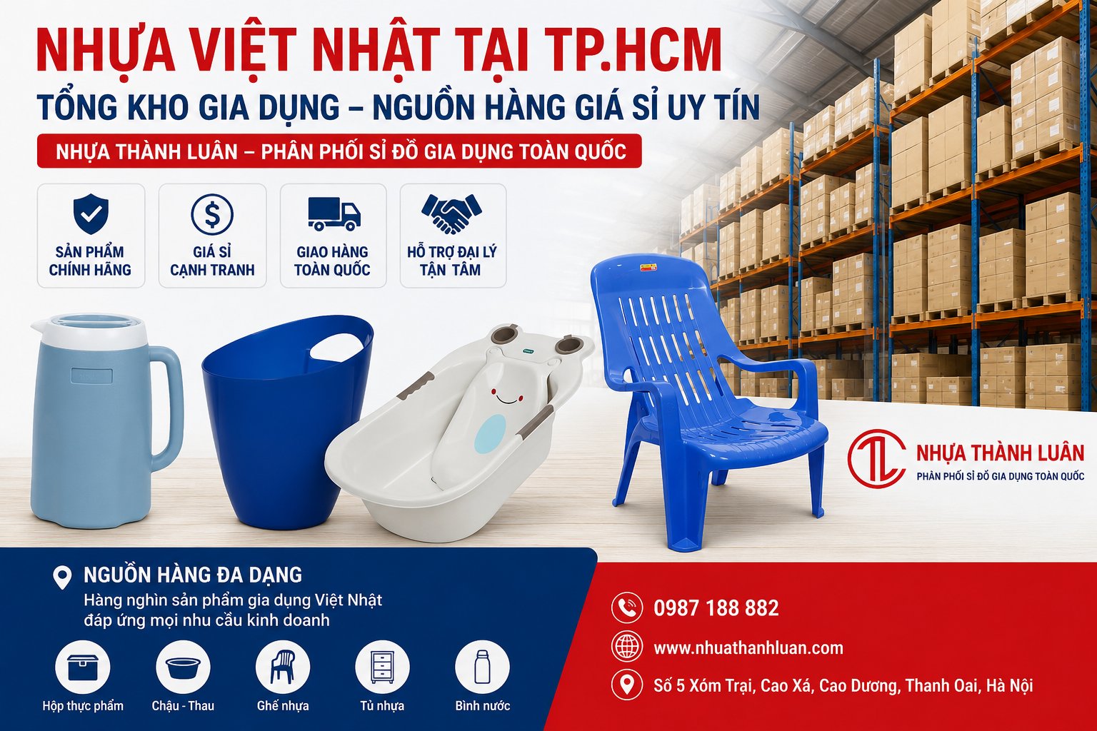 Nhựa Việt Nhật Tại TP.HCM – Nguồn Hàng Gia Dụng Giá Sỉ Được Nhiều Đại Lý Tin Chọn