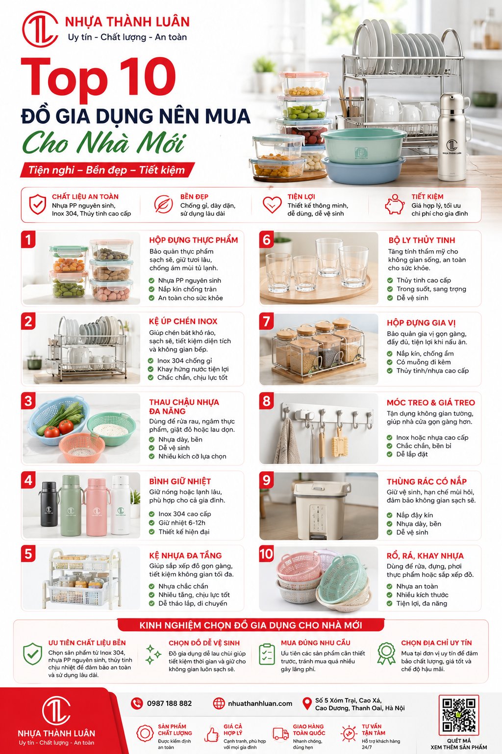 Top 10 Đồ Gia Dụng Nên Mua Cho Nhà Mới – Vừa Tiện Nghi Vừa Tiết Kiệm