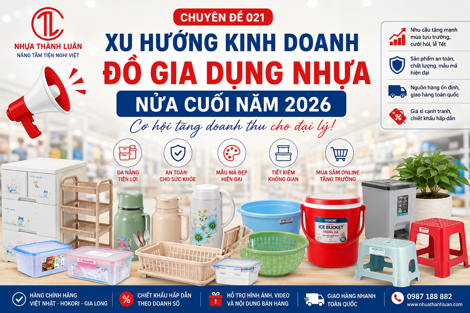 Xu Hướng Kinh Doanh Đồ Gia Dụng Nhựa Nửa Cuối Năm 2026 – Cơ Hội Tăng Doanh Thu Cho Đại Lý