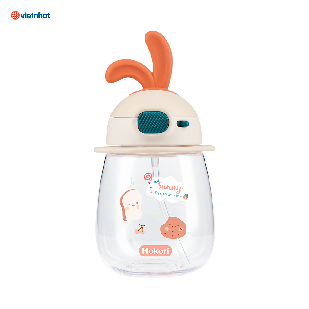 BÌNH NƯỚC TAI THỎ 600ML HOKORI 0083
